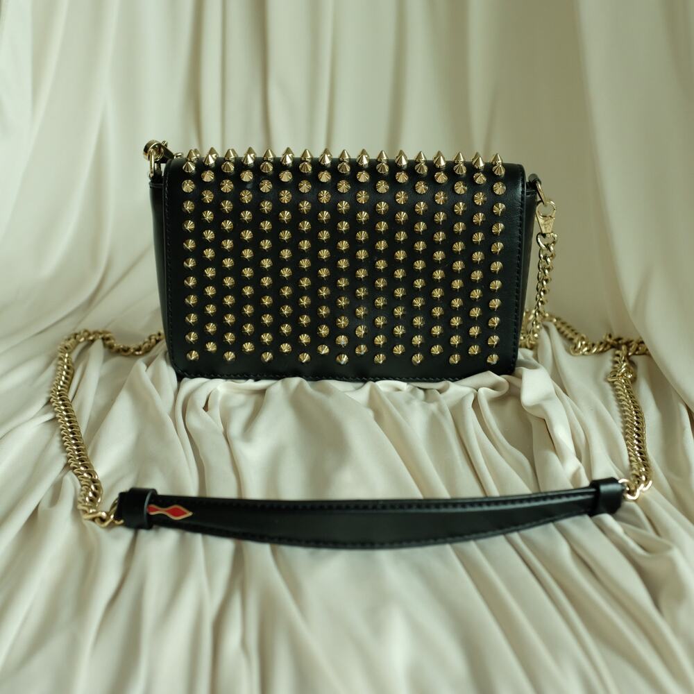 Christian Louboutin Zoompouch Studded Crossbody - Black Leather